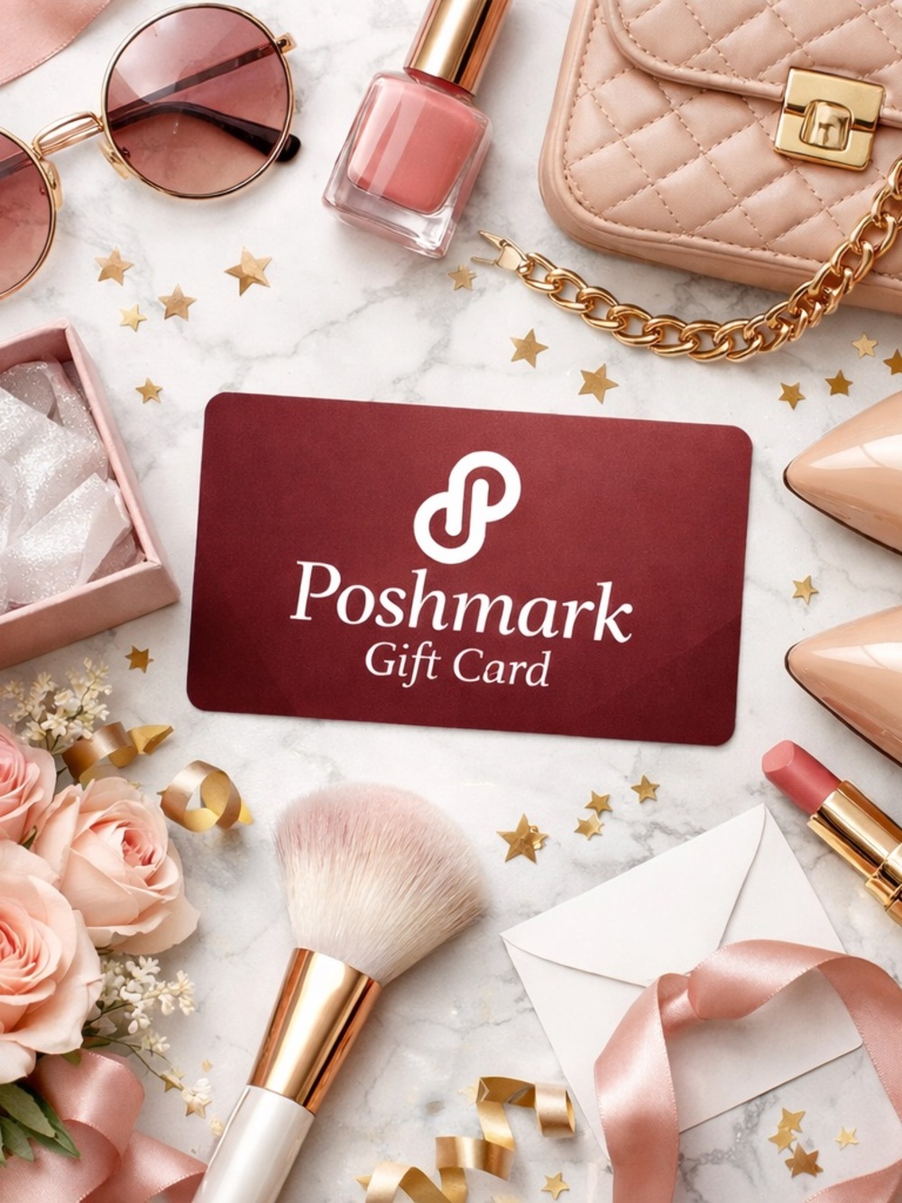 $25 POSH GIFT CARD, $200 AMINNAH DILLPICKY OR COSMETIC BUNDLE OR NWT CARDHOLDER - Picture 2 of 2